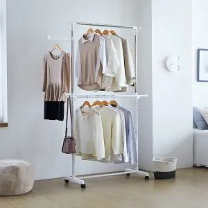 [오늘출발]이지온 국민튼튼 이동식 2단 행거 EOR2-800WC