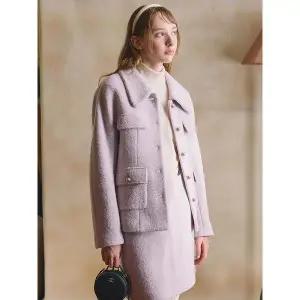 [올리브데올리브](신세계 사우스시티)플랩 포켓 부클 싱글자켓 OW4WJA01