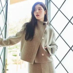 [온앤온](강남점)[정채연 착용] 핸드메이드 하이넥 숏 자켓 NEW4WM915