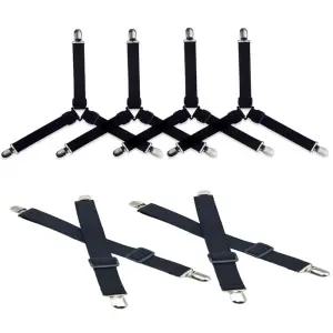 침대 시트 커버 밀림방지 악어집게 고정밴드 고정벨트 4p 일자형 Y형