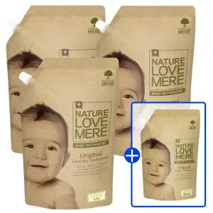 네이쳐러브메레 아기세제 리필형 1300ml 3팩+(GIFT)500ml 오리지널 세제 리필 1팩더 총 4팩