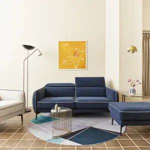 [롯데백화점]에싸 에일린 3인 헤드기능 카시미라 패브릭 소파+스툴