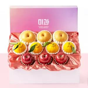 [미과 Flora] 프리미엄 과일선물세트 플로라 1호 4kg 배+사과+한라봉)