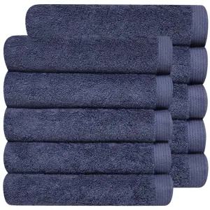 두꺼운 호텔수건 40수 코마사 200g 40cmx80cm 5장/10장/20장 진블루 네이비 군청색 진청색 파란색 무형광 고급 세면 세수 수건 타올