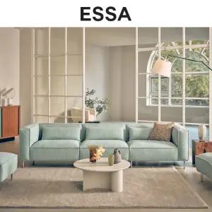 [롯데백화점]에싸 [행사기간 5만원권 증정]브루클린 컴팩트 4인 라부클 파인 패브릭 소파