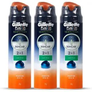 질레트 퓨전 프로글라이드 센서티브 2in1 면도젤 170g x3개