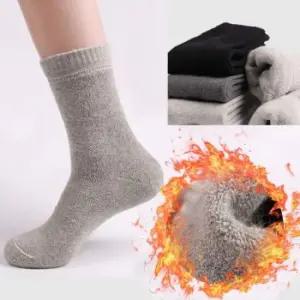 3개 솔리드남성용 중목양말양말 겨울양말 융털양말 남성여성