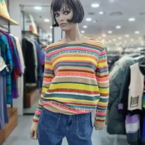 베네통/애플아울렛/레터링 포인트 멀티 컬러 니트/BAKP06411