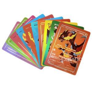 아미보 다채로운 영어 포켓몬 카드, Vstar VMAX GX MEGA EX 레이저 트레이너, 빛나는 아르세우스 배틀 카드 컬렉션 부스터 박스 장난감, 10