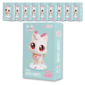 위시캣 아이냥 유아 어린이 캐릭터 표준 키즈밴드 16매입 상처 일회용 반창고 표준형 20개