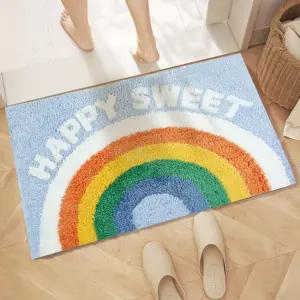 모니즈 [1 + 1]_간편세탁 해피레인보우 논슬립 극세사 발매트 2종