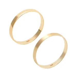 18K 평반지 유광 무광 옐로우골드 B타입