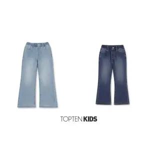 [롯데백화점]탑텐키즈 MKF1DP2212 여아) 에코 플레어 데님 팬츠