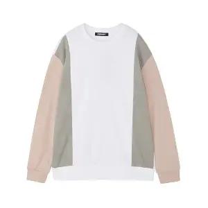 [잠뱅이]남성  3도 절개배색 맨투맨 세미오버  AM1WTS205 WH_P334088730