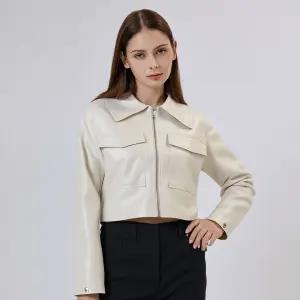 (레코브) 페이크레더 크롭 자켓(LG61C3JK509X)