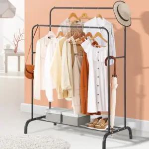 파이프 철제 틈새 인테리어행거 옷걸이 2단 행거 (WFH0W9E)