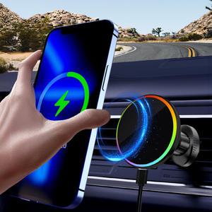무선 고속충전 맥세이프차량용충전기 마그네틱 자석 핸드폰 휴대폰 송풍구 거치대