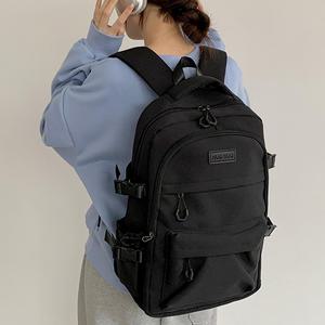 제퍼 무지 블랙 포켓 보부상 빅 백팩 (25BA004)