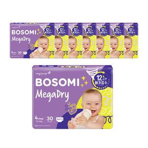 NEW 보솜이 메가드라이 팬티 기저귀, 대형, 30매, 4팩, 2개(240매)