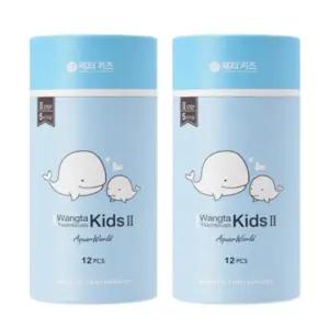 왕타 키즈 어린이 초등학생 어린이집 칫솔 2호 24개