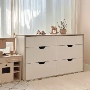 E0자재 MN1951 무노 와이드 폭넓은 6단서랍장 잠금장치)