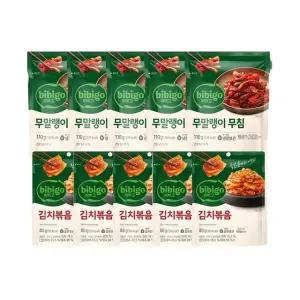 비비고 무말랭이 무침 110g x5개+김치볶음 80g x5개