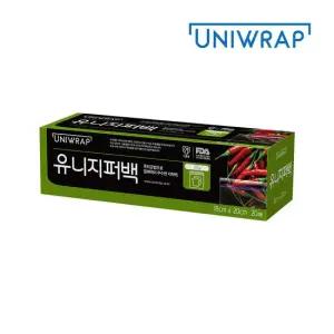[유니랩]이중 지퍼백 중형 20매 18x20cm)