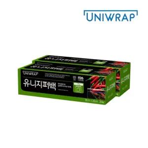[유니랩]이중 지퍼백 중형 20매 X 2개 18x20cm)