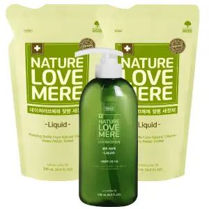 네이쳐러브메레 젖병세정제 액상형 용기1개+액상형 리필500ml 2팩