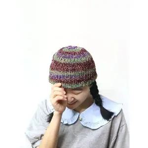 [앞머리] 핸드메이드 감성컬러배색 헴프 밀짚 비니 모자 n513_P395045968