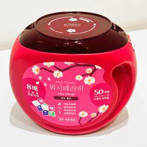 워시테라피 캡슐 세탁세제 고농축 8배 4in1 일반 드럼 겸용 세제 스위스다우니향 50개입 4개