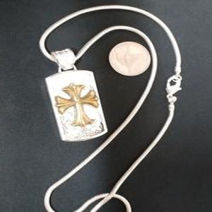 실버 십자가 목걸이 단초마을 골동품/수집품/도자기