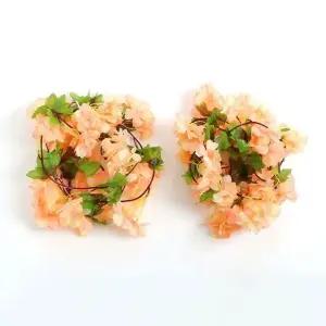 고품질 인조 벚꽃넝쿨 2p 피치 인테리어조화 (WFI0WH9)