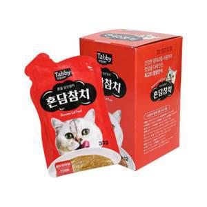 테비토퍼 혼담참치 오리지널 33g 48개 파우치 고양이간식
