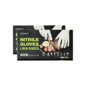 유니랩 니트릴장갑(중형) 200매 (100매 x 2입 )