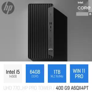 ⓒ HP 프로타워 400 G9 A6QX4PT i5-14500 64GB 1TB WIN11 / 인강 사무 업무용 고성능 주식 슬림형 PC