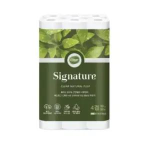 클리어 시그니처 화장지 부드러운 4겹 30m 30롤 100 천연펄프 휴지
