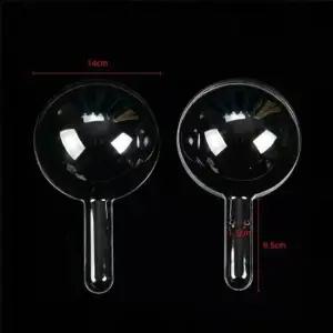 무타공) 핸들 PVC 14cm 꽃다발 투명 아크릴 볼 타공없음 다섯개입 x1각 자재