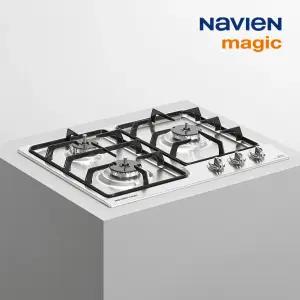 [전국설치] 나비엔 매직 3구 빌트인 가스레인지 GRB-2013NA 실버 LNG용
