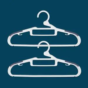 국산 50P 화이트라인 논슬립 옷걸이 니트 상의 스카프 넥타이 걸이 겸용 멀티옷걸이