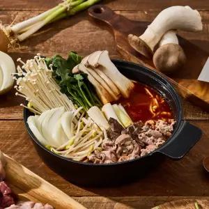 한우곱창전골 밀키트 2-3인분 가족캠핑요리 얼큰소주안주 신선야채 당일재료