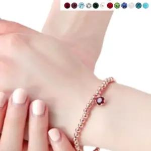 탄생석팔찌 여성용 14KGP 큐빅볼 크리스탈 주얼리