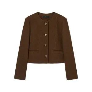 [롯데백화점]올리브데올리브 라운드넥 트위드 울 자켓 OW5XJ889