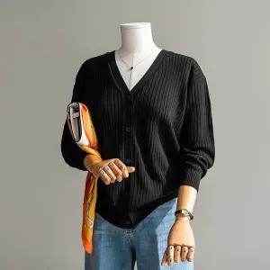 (안나앤플러스) 슬리언 골지 가디건[가디건DEB34] 빅사이즈