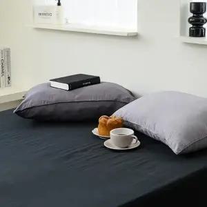 해피니 매트커버 레이 홑 매트리스커버 퀸 (Q) (블랙) 침대커버