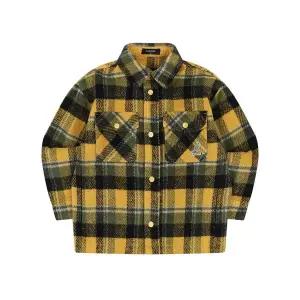 [캉골키즈](타임스퀘어점패션관)오버핏 울 체크 셔켓 RD 0203 옐로우 (ARDCSH02030YE)