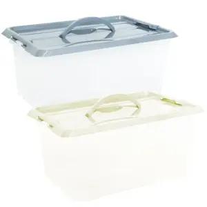 NEW 직사각리빙박스 대 490 x 330 x 230mm 멀티박스 수납박스 수납함 바퀴형수납박스