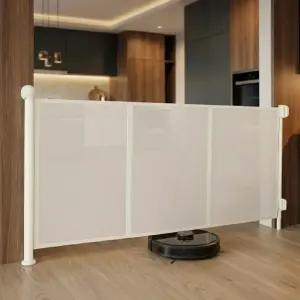 프리미엄 아기 유아 안심소재 중간지지대 스크린 안전문 롤 롤링 펜스 울타리 150X86cm