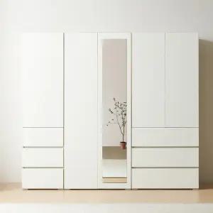 마르체 이안 2100 전신거울 서랍 옷장 세트 BKC732C (착불)