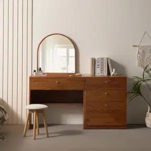 나무뜰 진저 원목 아치형 콘솔 수납화장대+3단 서랍장 FMF192C (착불)